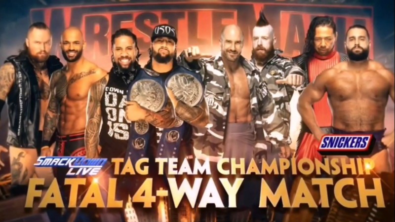 Smackdown Tag Team Championship Fatal Four Way Wrestlemania 35 Full