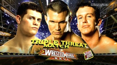 Randy Orton vs Cody Rhodes vs Ted Dibiase - Wrestlemania XXVI (Full Match)