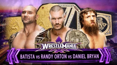 Randy Orton vs Batista vs Daniel Bryan - Wrestlemania XXX (Full Match)